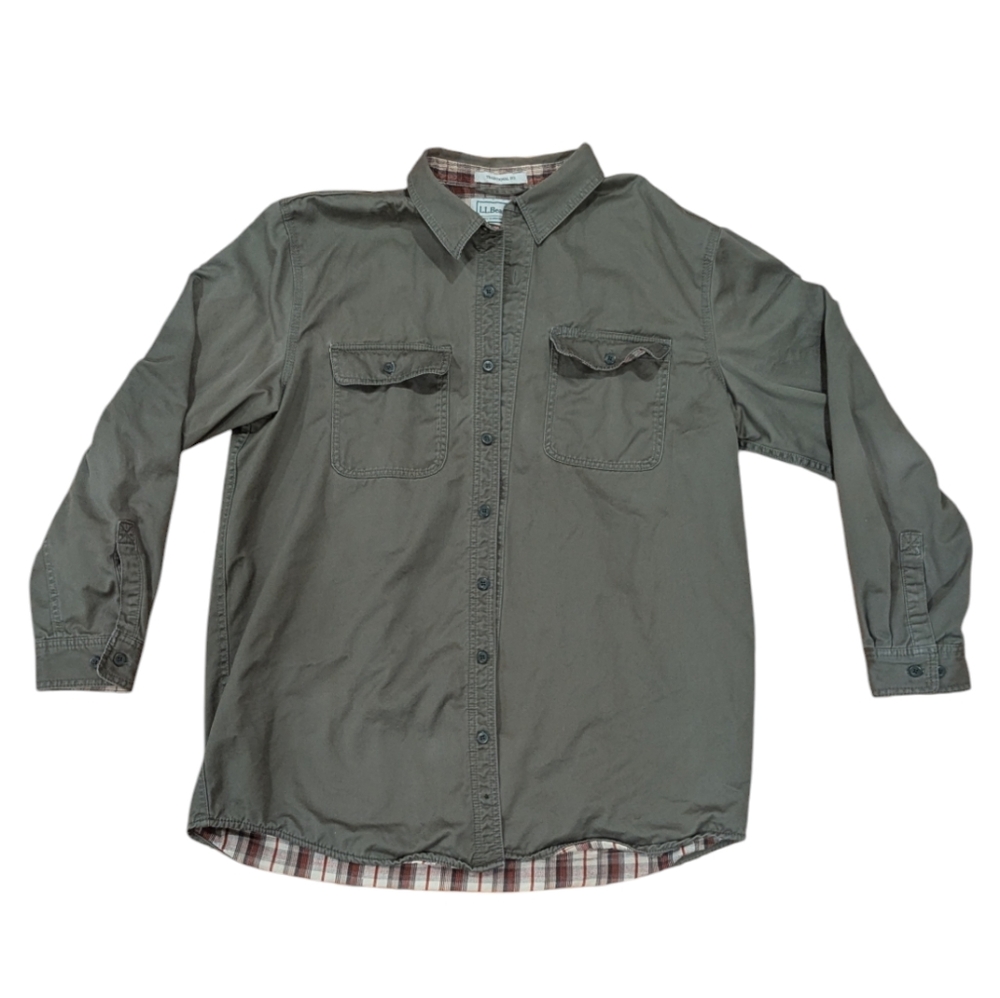 L.L. Bean Flannel Lined Button Up